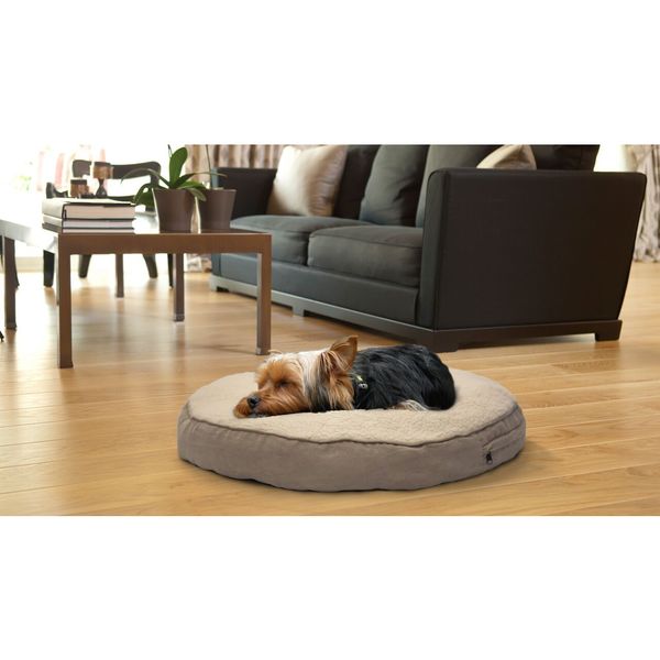 furhaven round dog bed