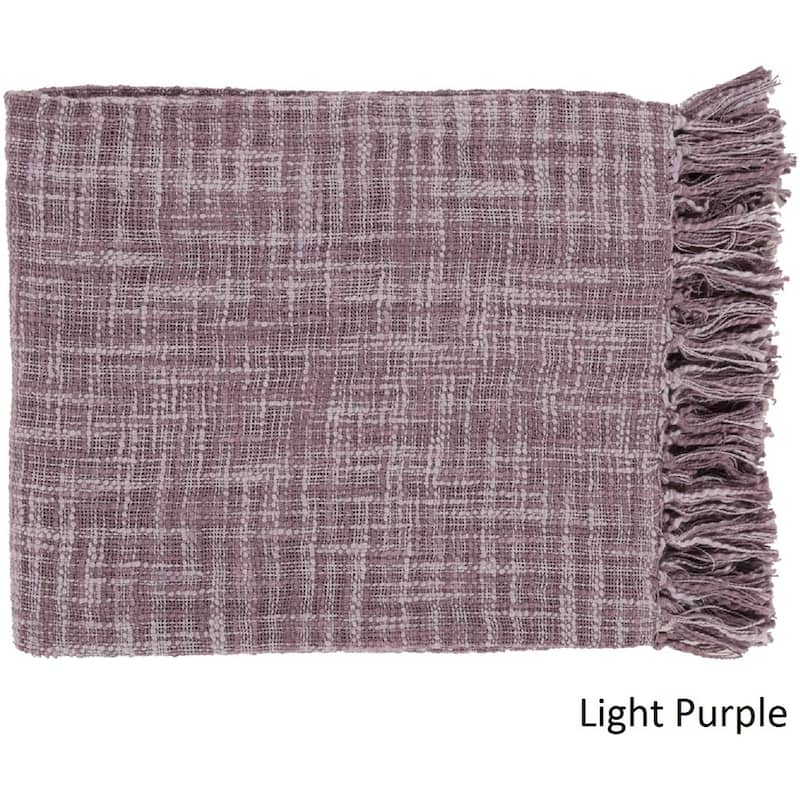 Artistic Weavers Newquay Woven Cotton Throw (49" x 59") - Light purple