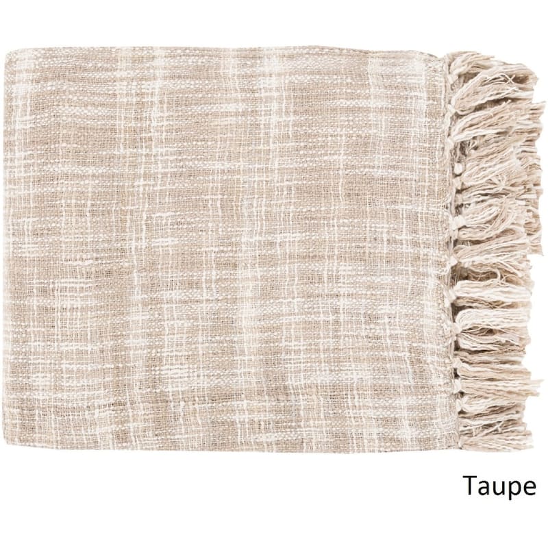 Artistic Weavers Newquay Woven Cotton Throw (49" x 59") - Taupe