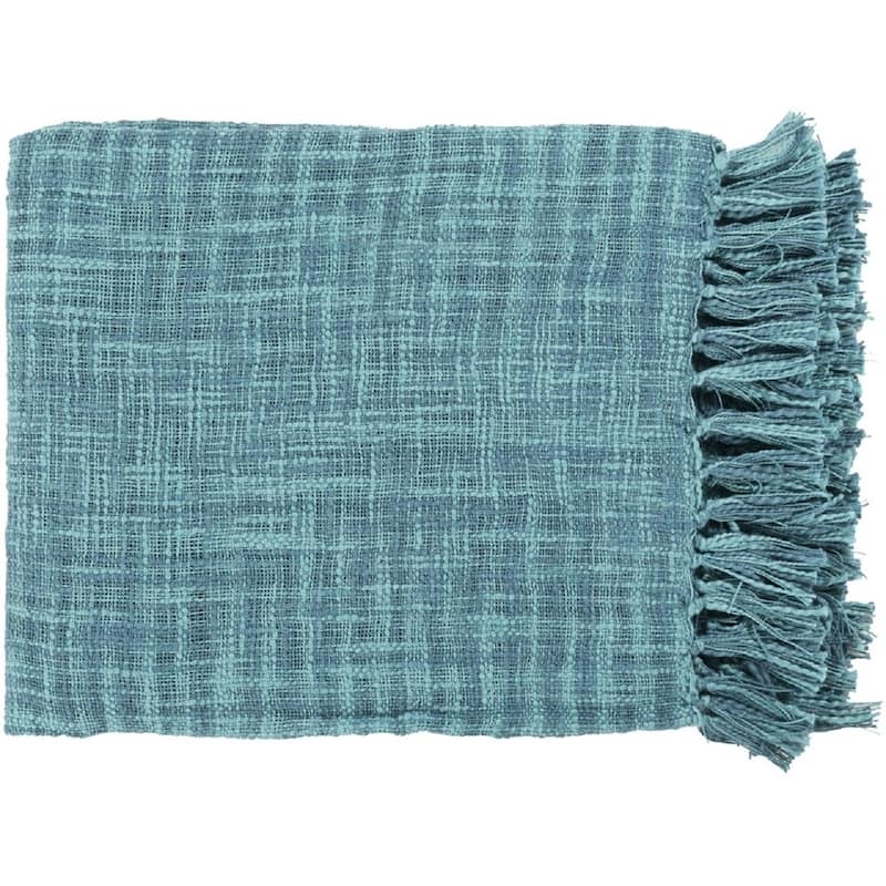 Artistic Weavers Newquay Woven Cotton Throw (49" x 59") - Teal