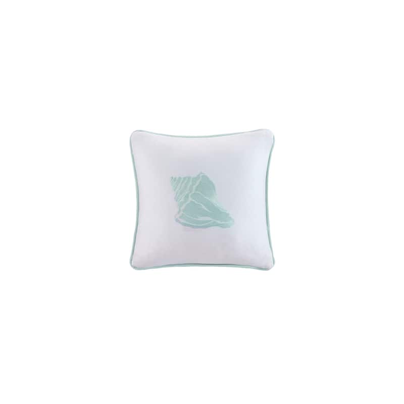 Harbor House Coastline Ivory Cotton Square Pillow 16x16"