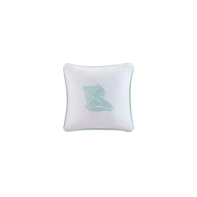 Harbor House Coastline Ivory Cotton Square Pillow 16x16"
