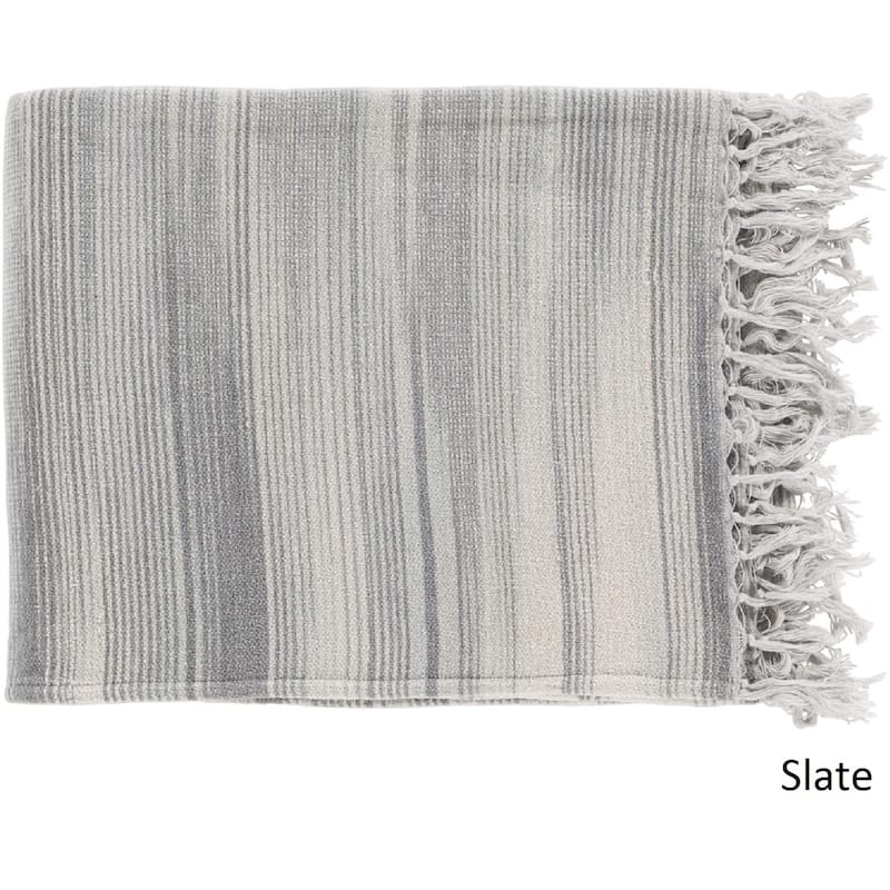 Artistic Weavers Yuen Plush Cotton Throw (50" x 60") - Slate