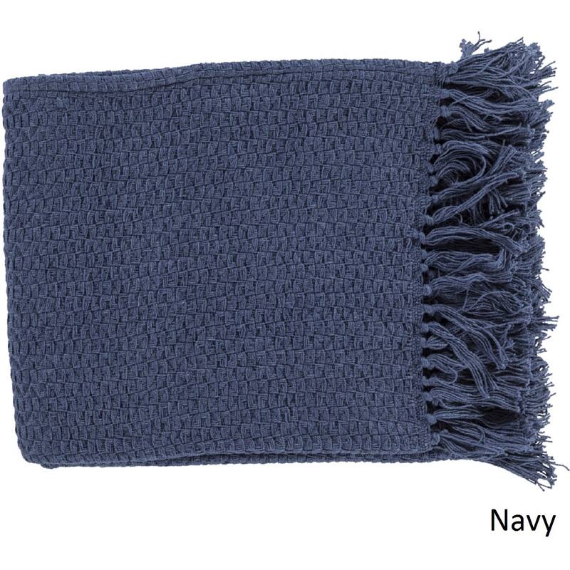 Artistic Weavers Prance Knit Cotton Throw (50" x 60") - Navy