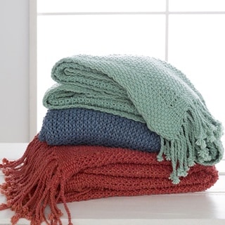 Livabliss Newbury Knit Cotton Throw (50" x 70")