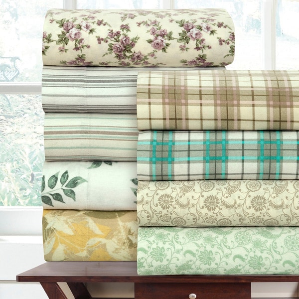 Shop Wilshire Hill Luxurious Cotton Flannel Sheet Sets - On Sale - Ships To Canada - Overstock ...