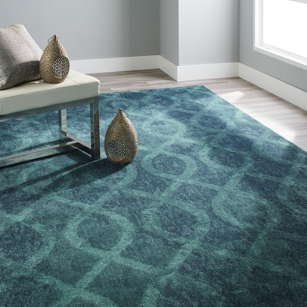 slide 2 of 5, Carson Carrington Trige Coil Blue Area Rug - 7'10" x 10'10"