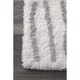 preview thumbnail 4 of 3, The Curated Nomad Delmar Moroccan Trellis White Shag Rug - 7' 10 x 10'