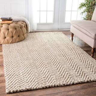 Chevron Rugs Area For Less Nuloom Handmade Eco Natural Fiber Jute Chevron Ivory Rug 5 X
