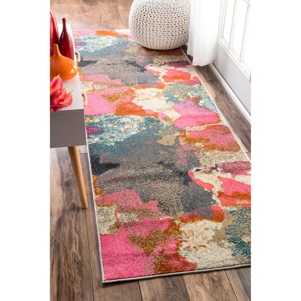 nuLOOM Abstract Vintage Fancy Multi Runner Rug (2'6 x 8') - 2'6 x 8'