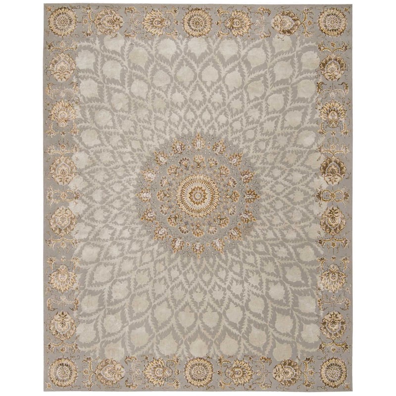 Nourison Ma Serenade SRD03 Area Rug - 5' 3" x 7' 5" - Silver - Rectangle