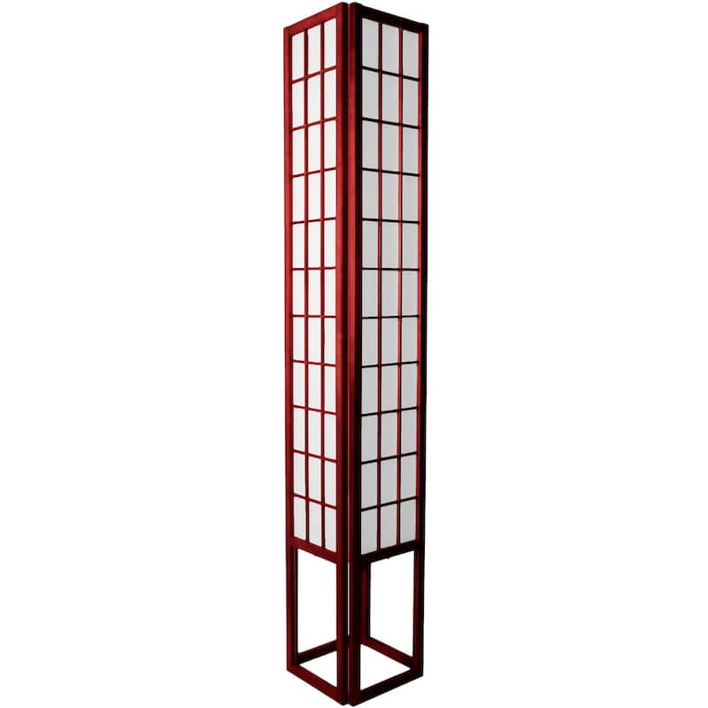 Handmade Windowpane Shoji Floor Lamp - 72"H x 12"W x 12"D