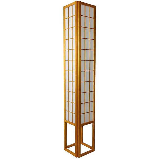 Handmade Windowpane Shoji Floor Lamp - 72"H x 12"W x 12"D - Natural