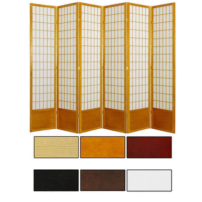 Handmade Wood and Rice Paper Windowpane 84-inch Shoji Screen (China)