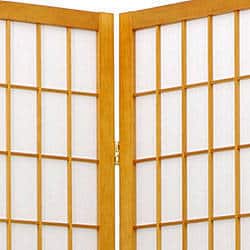 Handmade Wood and Rice Paper Windowpane 84-inch Shoji Screen (China)