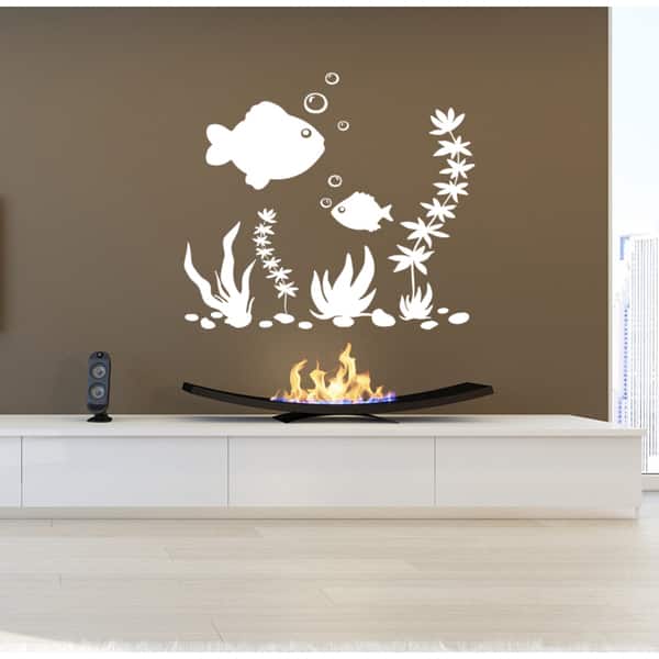 The underwater world of fish Wall Art Sticker Decal White - Bed Bath ...
