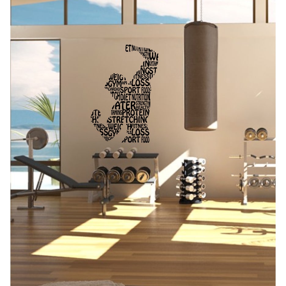 Shop Sport Bodybuilder Trainer Apparatus Gym Muscle Force Wall Art Sticker Decal Overstock 11760014
