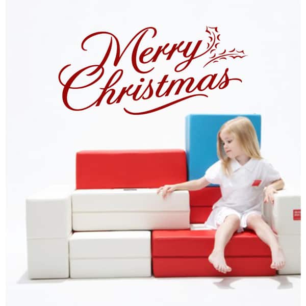 Merry Christmas Quote Wall Art Sticker Decal Red Bed Bath & Beyond 11762443