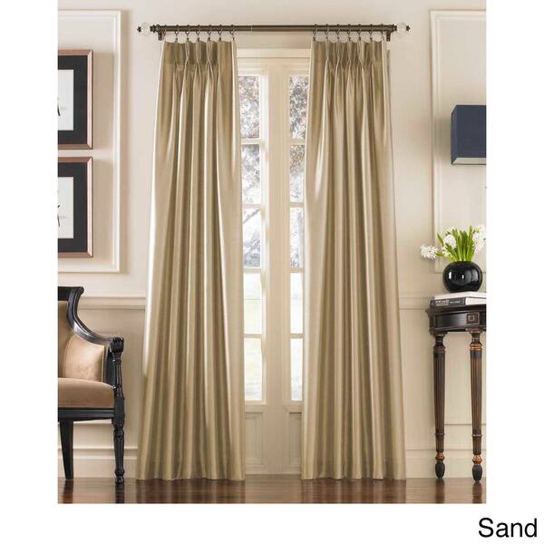 Shop Marquee Faux Silk Pinch Pleat Curtain Panel Free Shipping