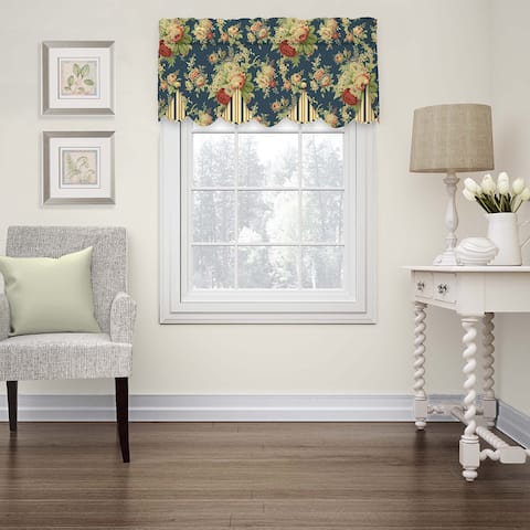 Waverly Sanctuary Rose Peek-a-Boo Window Valance