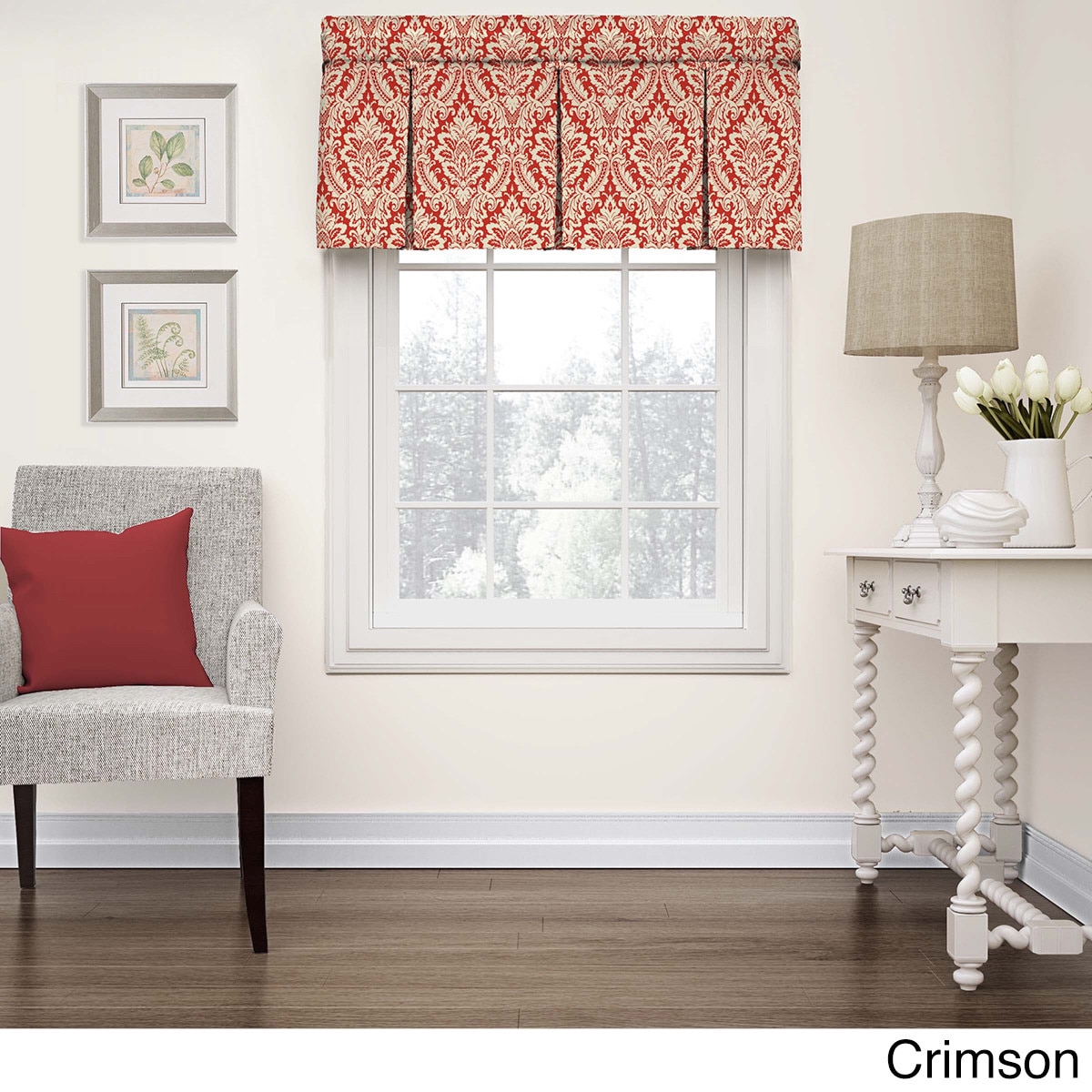 Waverly Donnington Box Pleat Window Valance 52x18 Waverly Donnington Box Pleat Window Valance 52x18