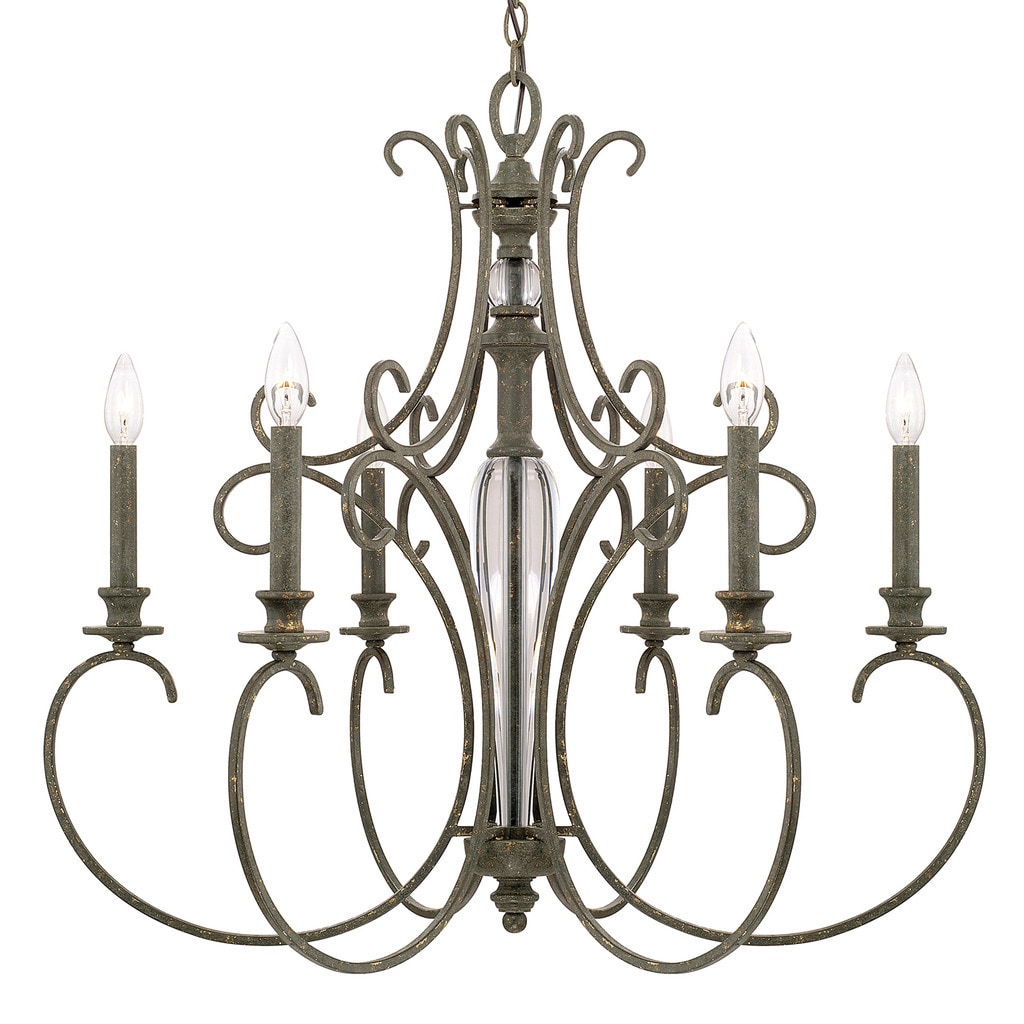 Everleigh 6-light French Greige Chandelier - Chandeliers For Bedrooms by Overstock.com
