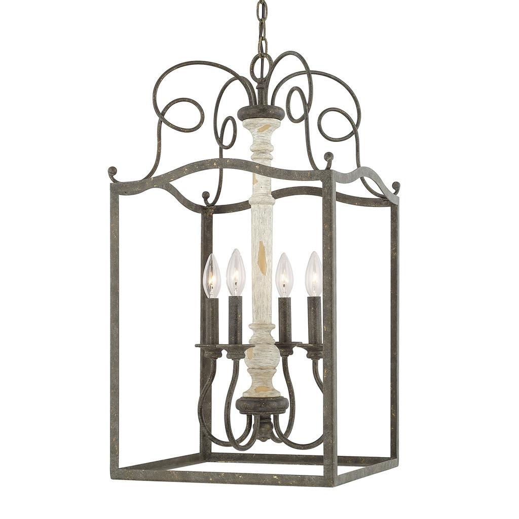 Vineyard 4 Light French Country Foyer Fixture 4 Light French Country Foyer Fixture