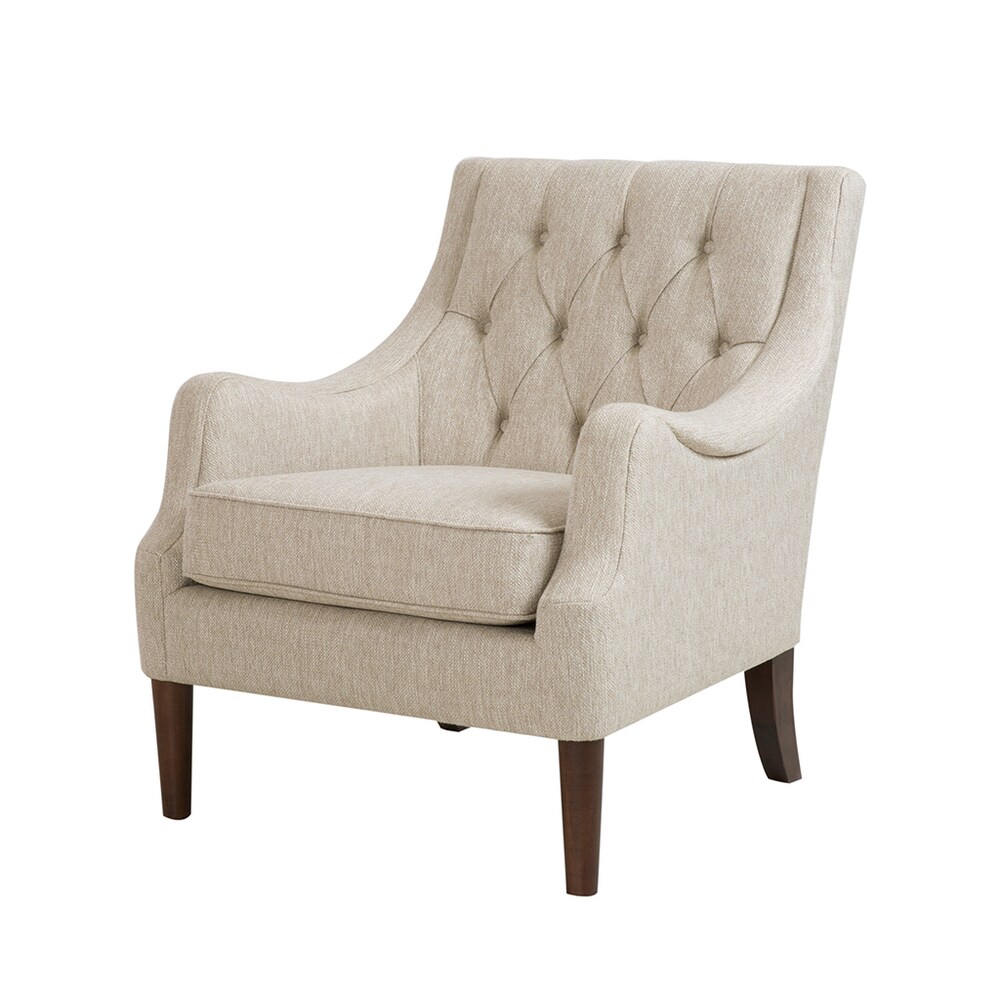 madison park elle beige button tufted chair