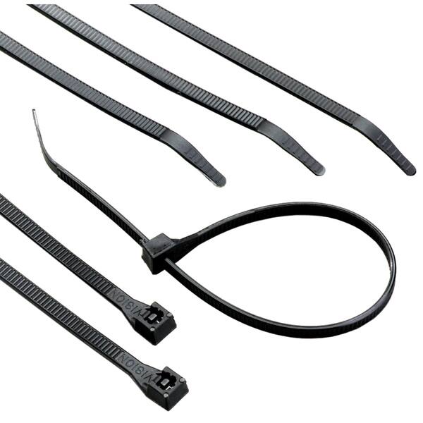 GB Gardner Bender 45308UVB 8" Black Heavy Duty UV Resistant Cable Ties
