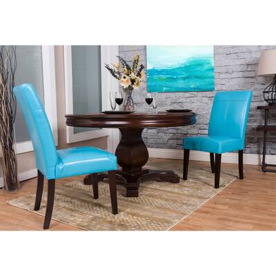 Bombay Aqua Bonded Leather Dining Chair Set (Set of 2)