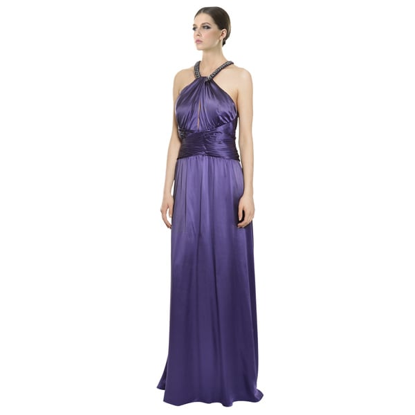 silk evening gown