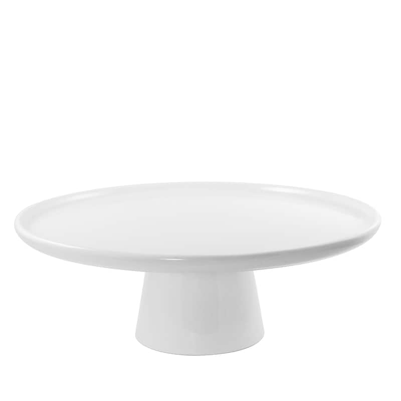 10 Strawberry Street Whittier White Porcelain 10-inch Cake Stand