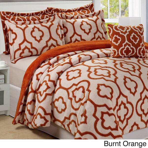 Shop Serenta Jacquard Sherpa 6 Piece Bedspread Set On Sale