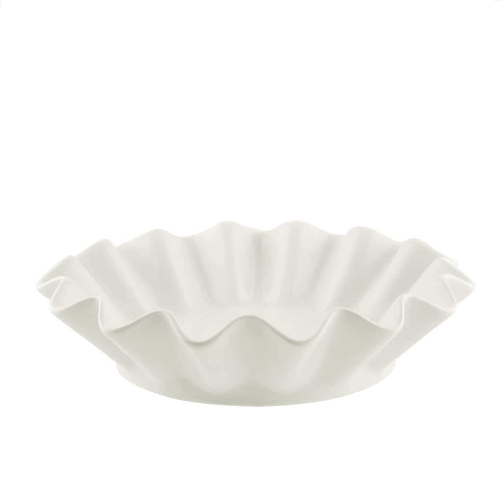 10 Strawberry Street Whittier Set of Four 8-inch Round Ruffle Bowls