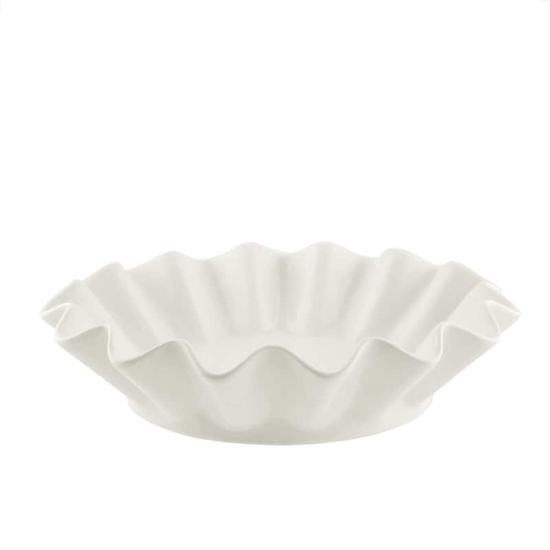 10 Strawberry Street Whittier Set of Four 8-inch Round Ruffle Bowls