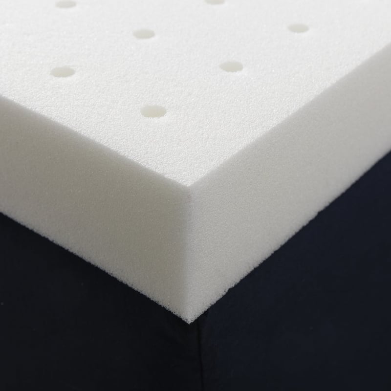2.5 Inch Ventilated Memory Foam Mattress Topper - Crown Comfort - White