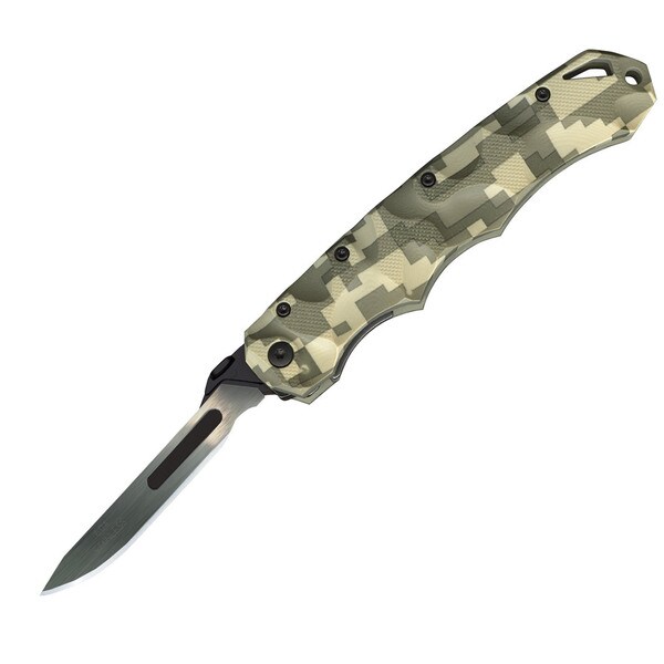 Havalon Piranta-Stag inGreen Camo Digital Knife