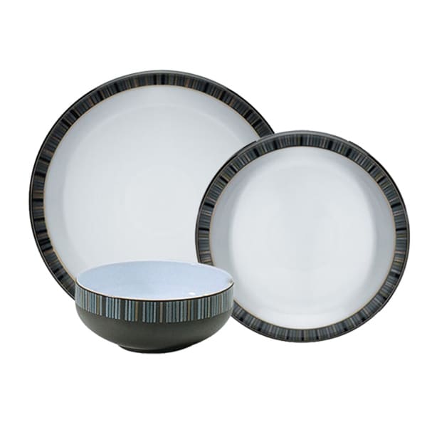 Shop Denby Jet Stripes 12piece Dinnerware Set Overstock 11764461