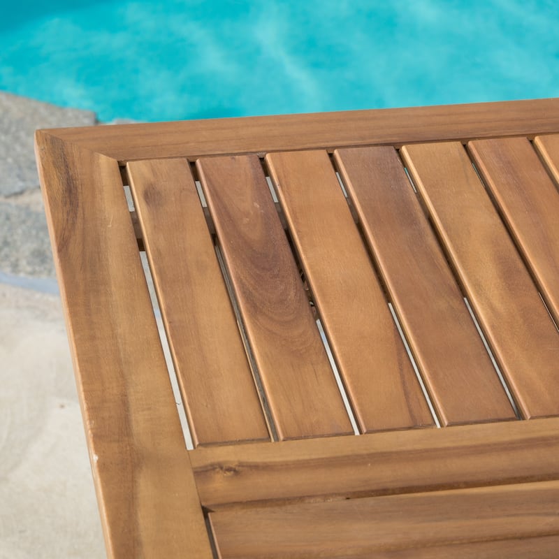 Christopher Knight Home Hermosa Outdoor Acacia Wood Square Dining Table - 31.50"L x 31.50"W x 30.00"H