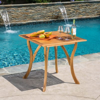 Hermosa Outdoor Acacia Wood Square Dining Table by Christopher Knight Home - 31.50"L x 31.50"W x 30.00"H