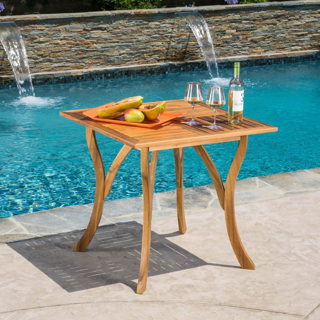 Christopher Knight Home Hermosa Outdoor Acacia Wood Square Dining Table - 31.50"L x 31.50"W x 30.00"H