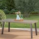 Della Outdoor Acacia Dining Table by Christopher Knight Home - 69.00"L x 32.25"W x 29.50"H - Grey Finish + Rustic Metal