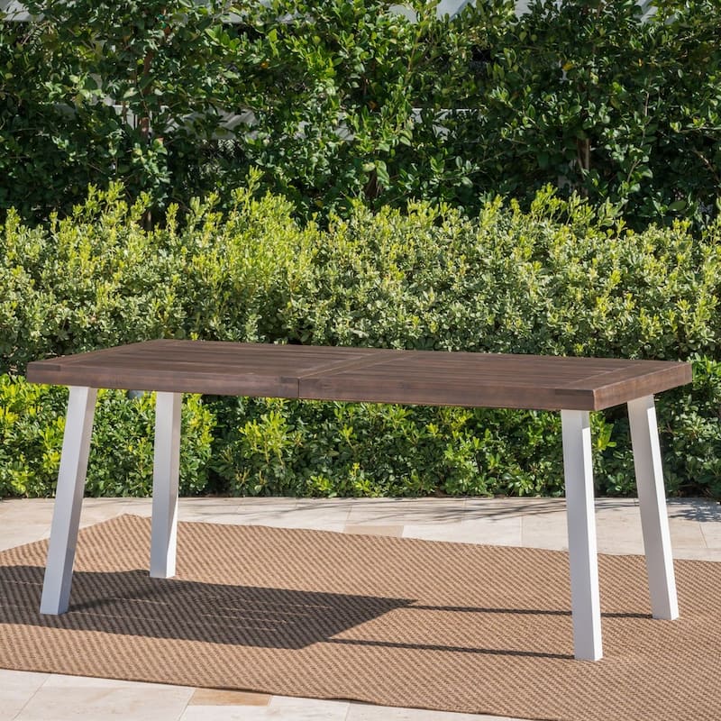 Della Outdoor Acacia Dining Table by Christopher Knight Home - 69.00"L x 32.25"W x 29.50"H