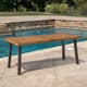 Della Outdoor Acacia Dining Table by Christopher Knight Home - 69.00"L x 32.25"W x 29.50"H - Teak Finish With Rustic Metal