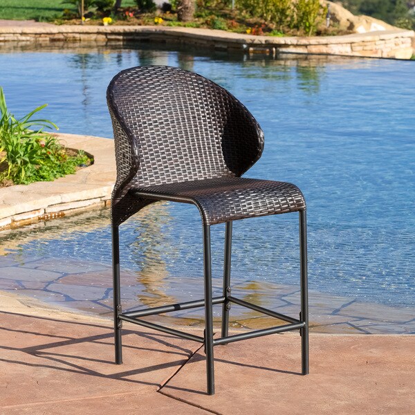 Oyster Bay Outdoor Wicker Counter Stool Set Of 4 By Oyster Bay Outdoor Wicker Counter Stool Set Of 4 By Christopher Knight Home