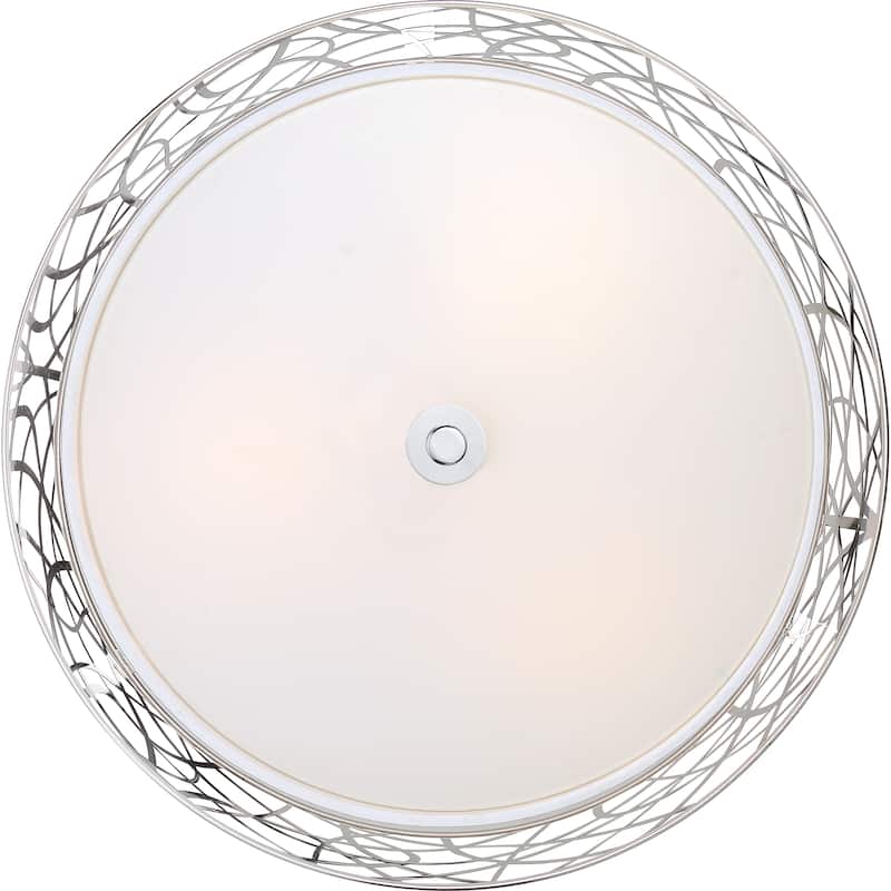 Quoizel Platinum Collection Abode Polished-Chrome Steel Medium Semi-Flush-Mount Ceiling Light - Polished Chrome