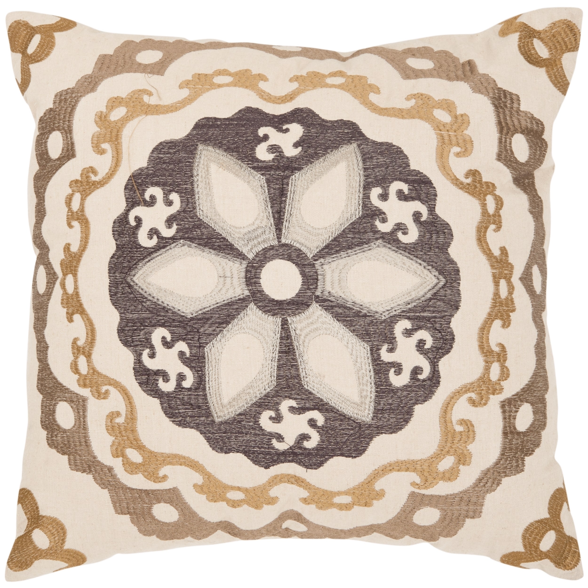 Shop Safavieh Thea 24 Inch Taupe Gold Decorative Throw Pillow