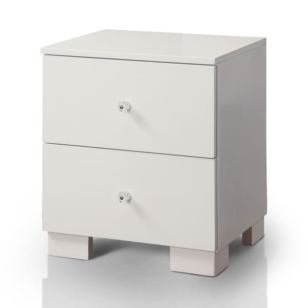 Shop Furniture of America Isobelle Modern White 2-drawer Nightstand ...