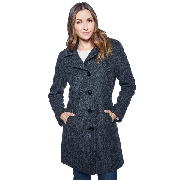 anne klein boucle coat