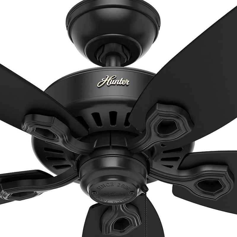 Hunter 52" Builder Elite Outdoor Ceiling Fan with Pull Chain, Damp Rated - Traditional